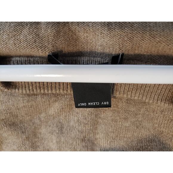 (9) Luciano Dante Sweater Mens Size L Cashmere V-Neck Beige Grandpacore - Picture 7 of 7